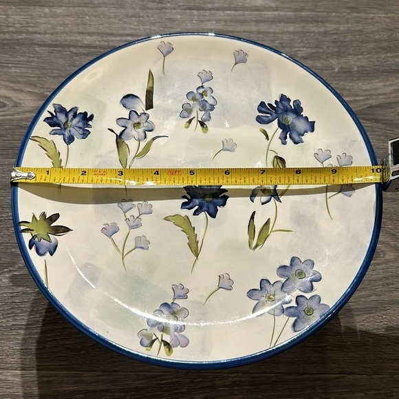 HD Designs Dines Cake Stand Flora HDQFLO Blue Floral Polka Dots Irises Decor - Picture 5 of 7